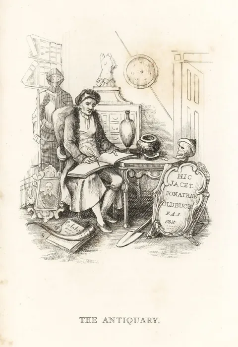 Framed Print : The skeleton of Death and the Antiquary Framed Print : The skeleton of Death and the Antiquary
