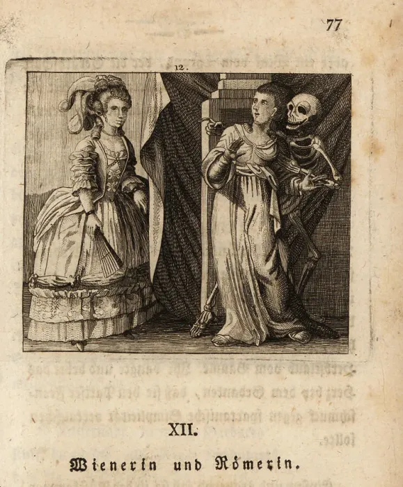 Framed Print : The skeleton of Death embracing a woman, 18th century Framed Print : The skeleton of Death embracing a woman, 18th century