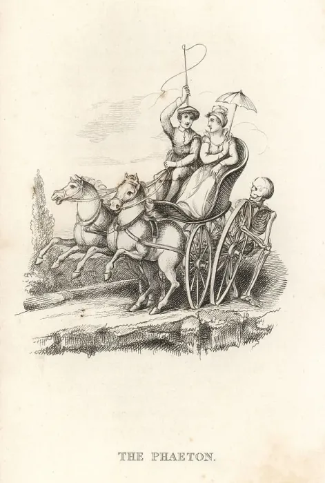 Framed Print : The skeleton of Death and the Phaeton Framed Print : The skeleton of Death and the Phaeton
