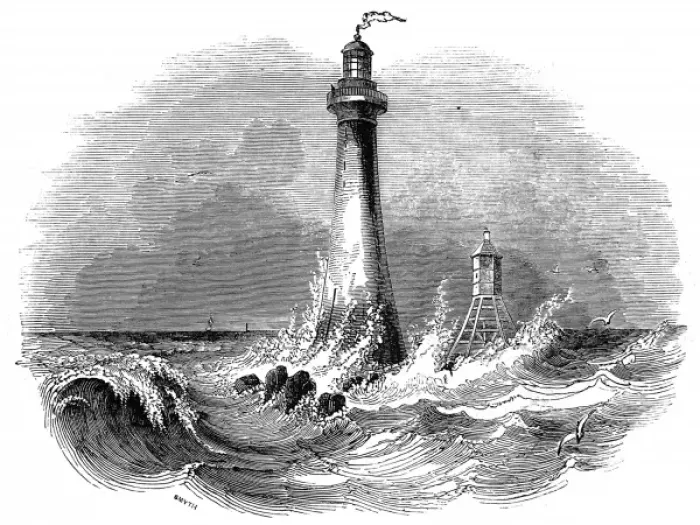 Framed Print : The Skerryvore Lighthouse, off Argyllshire, 1844 Framed Print : The Skerryvore Lighthouse, off Argyllshire, 1844