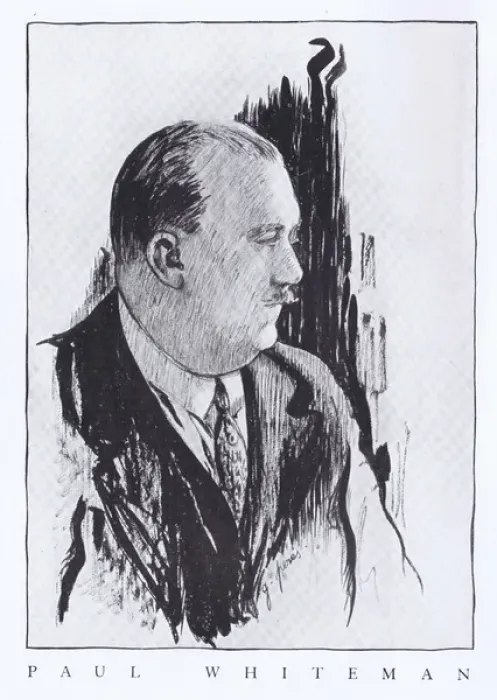 Framed Print : Sketch of the American Jazz band leader Paul Whiteman by Per Framed Print : Sketch of the American Jazz band leader Paul Whiteman by Per