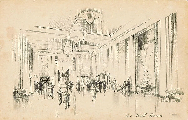 A sketch of the Ballroom in the Park Lane Hotel, London
