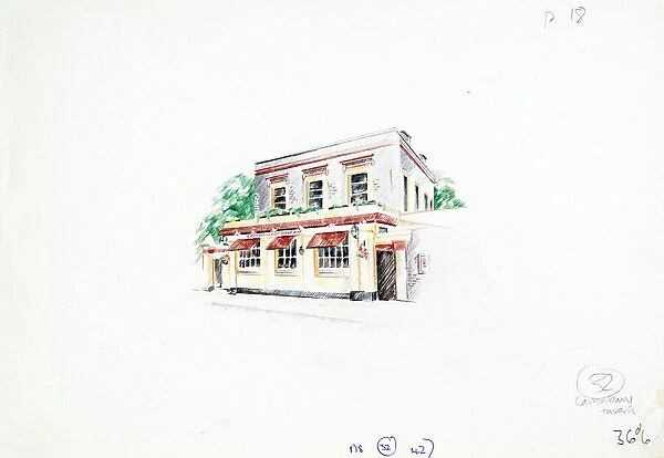 Sketch of Canonbury Tavern, Islington, London
