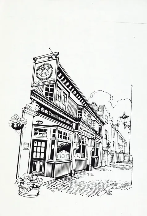 Framed Print : Sketch of Carpenters Arms, Windsor, Berkshire Framed Print : Sketch of Carpenters Arms, Windsor, Berkshire