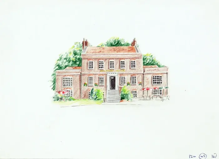Framed Print : Sketch of Command House PH, Chatham, Kent Framed Print : Sketch of Command House PH, Chatham, Kent