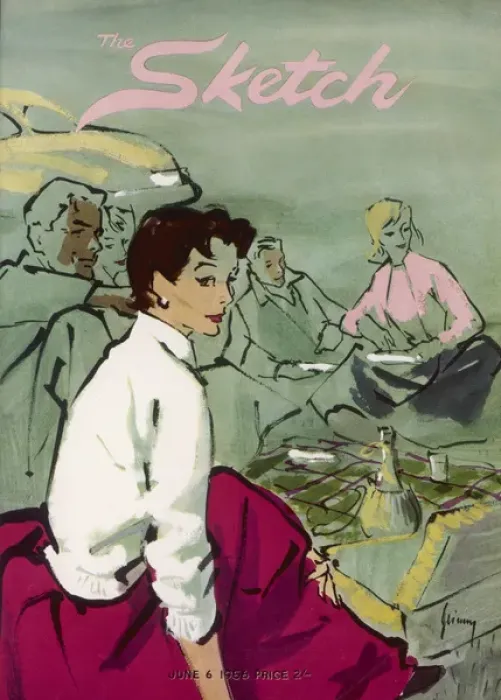 Framed Print : The Sketch front cover 1956 Framed Print : The Sketch front cover 1956