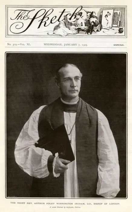Framed Print : Sketch cover - Arthur Winnington Ingram, Bishop of London