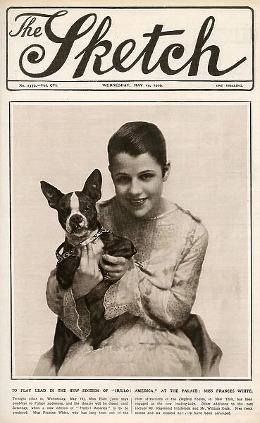 Sketch front cover - Miss Frances White and her dog