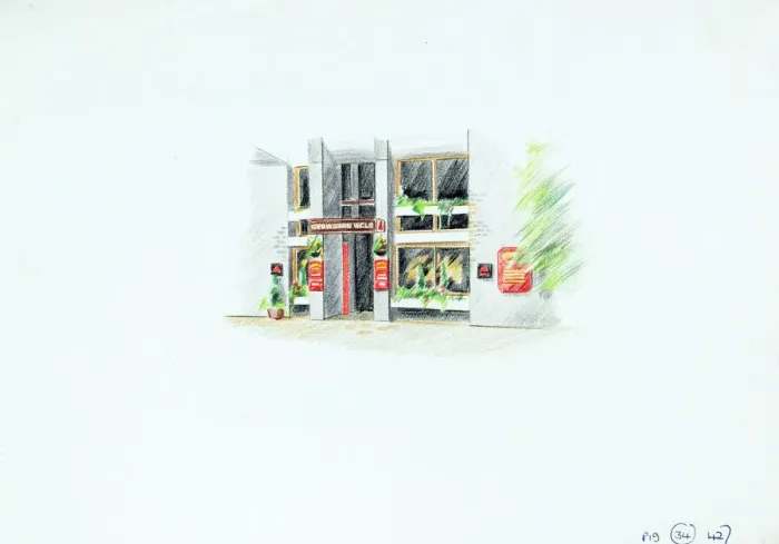 Framed Print : Sketch of Crowders Well PH, Barbican, London Framed Print : Sketch of Crowders Well PH, Barbican, London