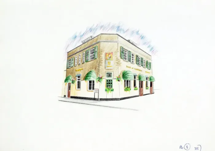 Framed Print : Sketch of Duke Of Clarence PH, Notting Hill (New), London Framed Print : Sketch of Duke Of Clarence PH, Notting Hill (New), London