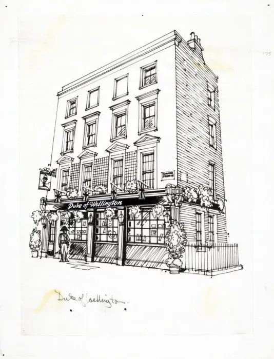 Framed Print : Sketch of Duke Of Wellington PH, Marylebone, London Framed Print : Sketch of Duke Of Wellington PH, Marylebone, London
