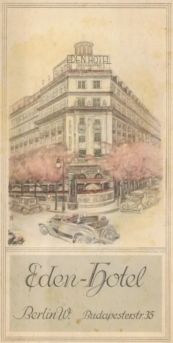 Framed Print : Sketch of the exterior of the Eden Hotel, Berlin (1920s) Date: 1920s Framed Print : Sketch of the exterior of the Eden Hotel, Berlin (1920s) Date: 1920s