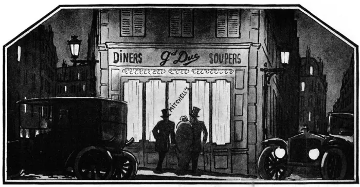 Framed Print : A sketch of the exterior of Mitchells nightlub, Paris, 1923 Framed Print : A sketch of the exterior of Mitchells nightlub, Paris, 1923