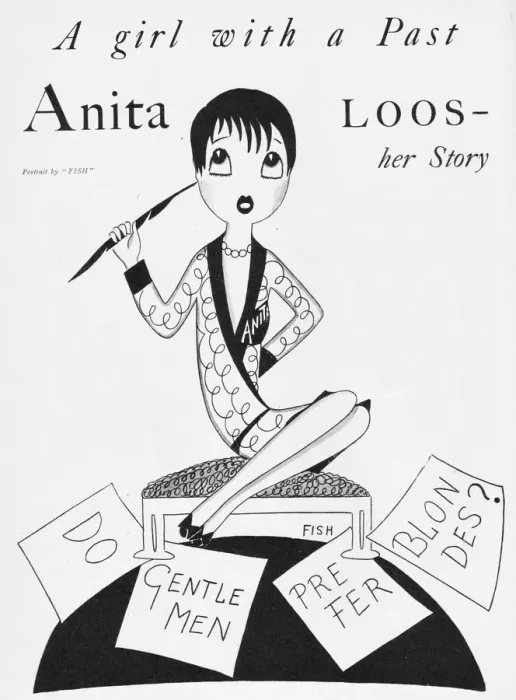Framed Print : Sketch by Fish of Anita Loos, 1926 Framed Print : Sketch by Fish of Anita Loos, 1926