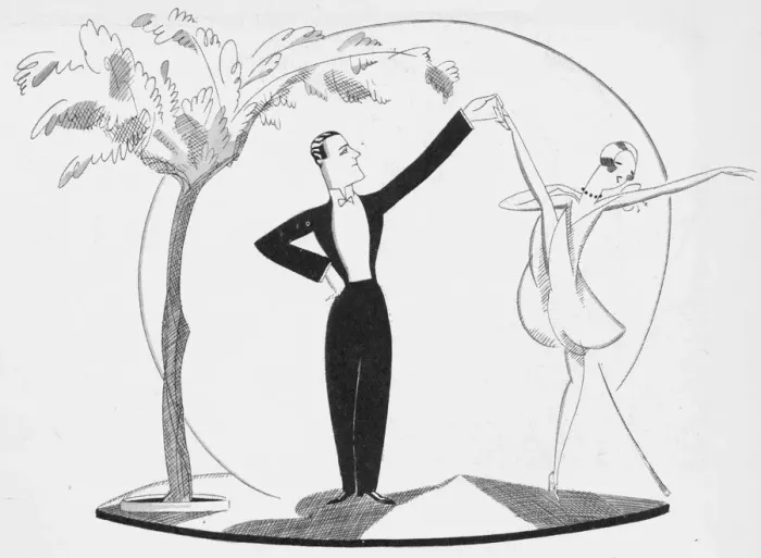 Framed Print : A sketch by Fish of the ballroom dancing stars Framed Print : A sketch by Fish of the ballroom dancing stars