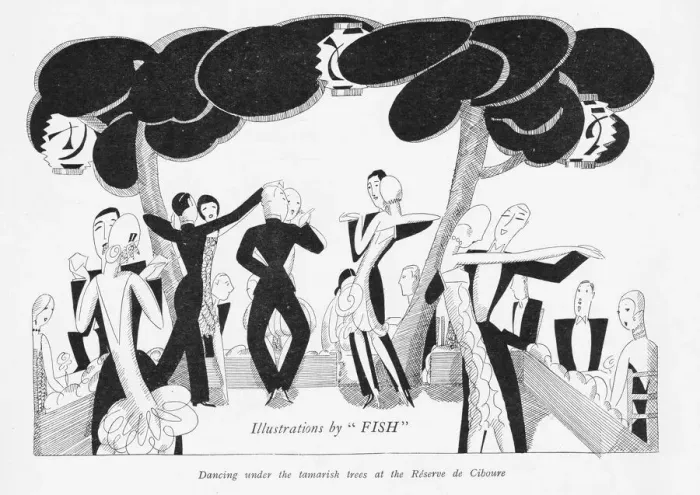 Framed Print : Sketch by Fish of dancing under the tamarisk trees Framed Print : Sketch by Fish of dancing under the tamarisk trees