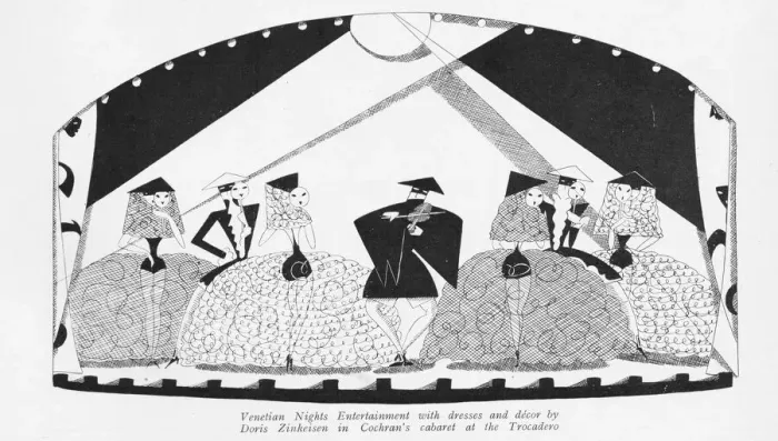 Framed Print : Sketch by Fish showing the scene Venetian Nights Framed Print : Sketch by Fish showing the scene Venetian Nights
