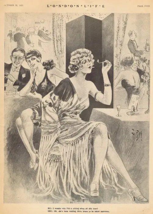 Framed Print : A sketch of a girl in a London bar, 1928 Framed Print : A sketch of a girl in a London bar, 1928
