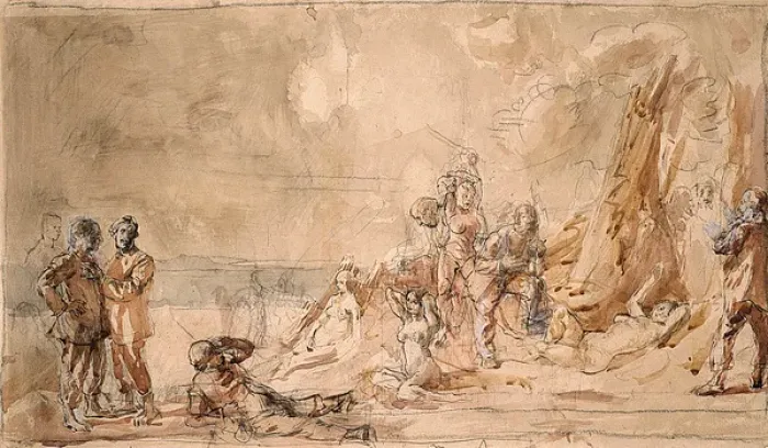Framed Print : Sketch of an Imaginative Subject. Formerly A Fanciful Subje Framed Print : Sketch of an Imaginative Subject. Formerly A Fanciful Subje