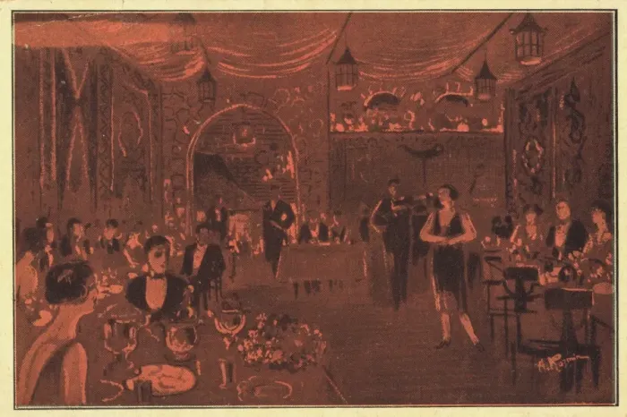 Framed Print : A sketch of the interior of the Kasbeck cabaret in Paris, 19 Framed Print : A sketch of the interior of the Kasbeck cabaret in Paris, 19