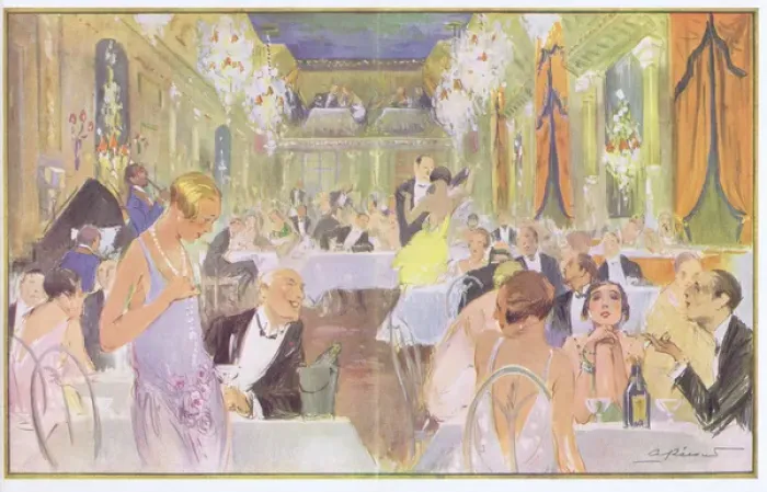 Framed Print : A sketch of the interior of LaJunie night-spot in Paris, 192 Framed Print : A sketch of the interior of LaJunie night-spot in Paris, 192