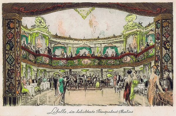 A sketch of the interior of the Libelle Dance Palast, Berlin