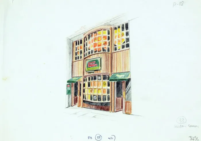 Framed Print : Sketch of London General PH, Shoreditch, London Framed Print : Sketch of London General PH, Shoreditch, London
