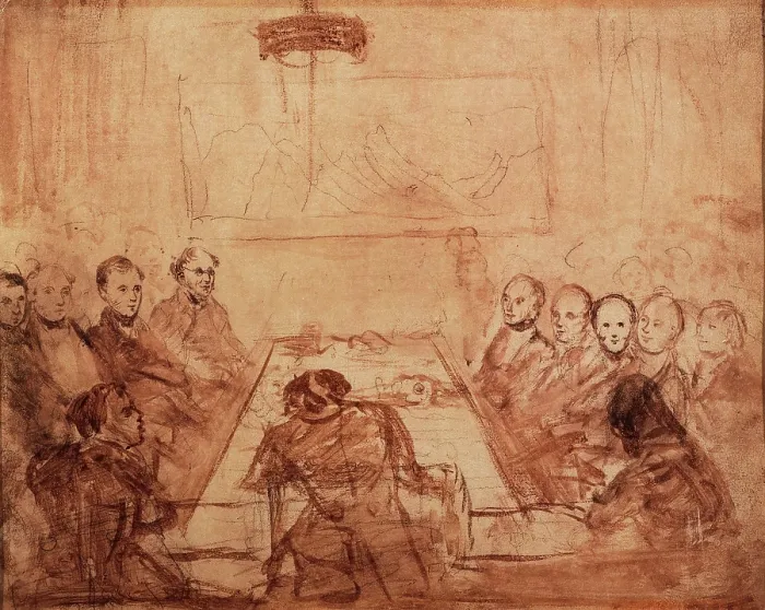 Framed Print : Sketch of a Ordinary Meeting of the Geological Society Framed Print : Sketch of a Ordinary Meeting of the Geological Society