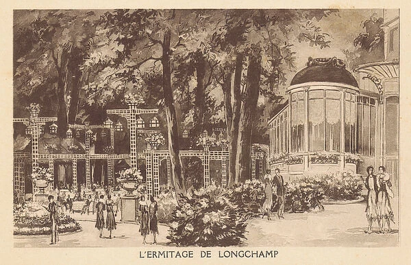 A sketch of the outside space of L Ermitage de Longchamp