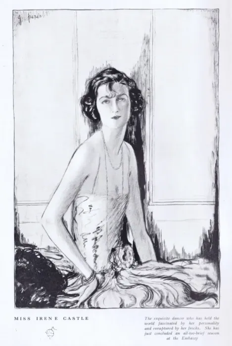 Framed Print : A sketch by Peres of Irene Castle Framed Print : A sketch by Peres of Irene Castle