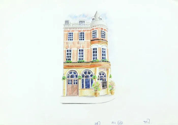 Framed Print : Sketch of Prince Regent PH, Marylebone, London Framed Print : Sketch of Prince Regent PH, Marylebone, London