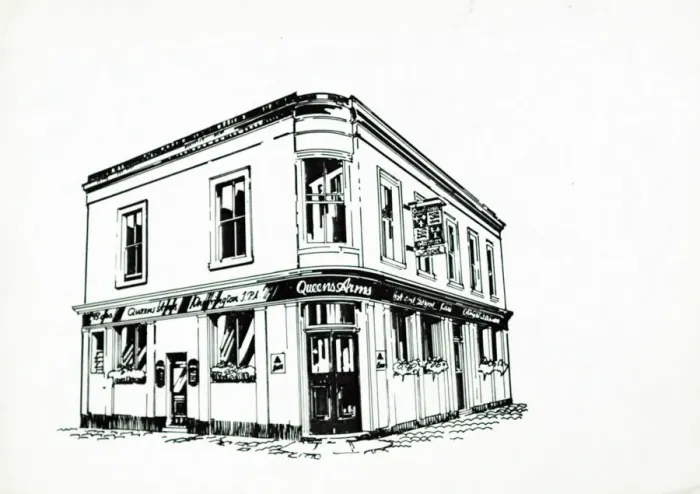 Framed Print : Sketch of Queens Arms, Kensington, London Framed Print : Sketch of Queens Arms, Kensington, London