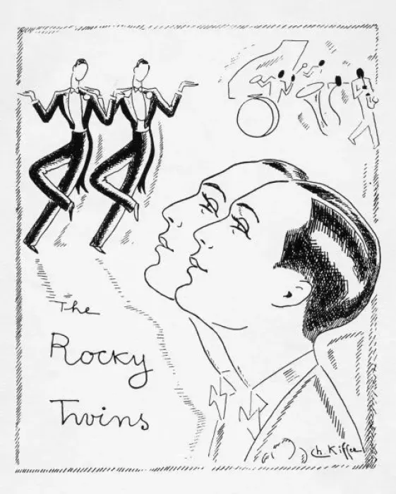 Framed Print : Sketch of the Rocky Twins Framed Print : Sketch of the Rocky Twins