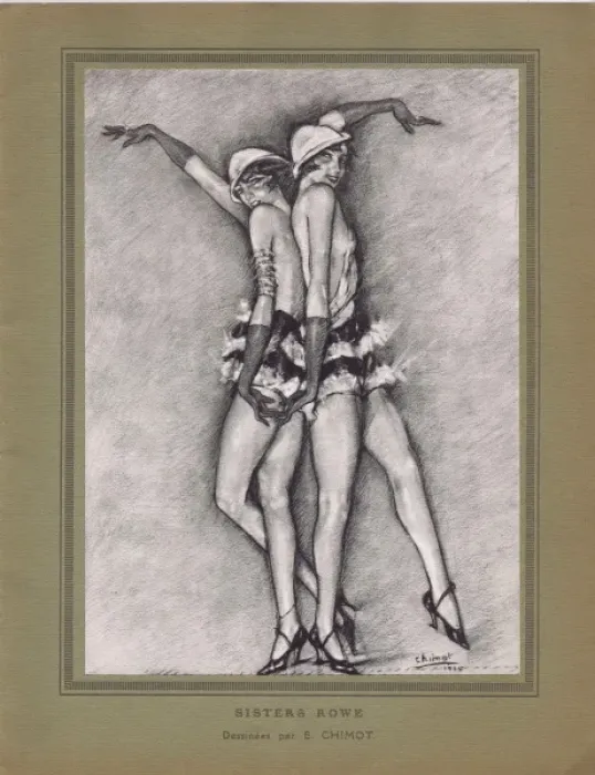 Framed Print : A sketch of the Rowe Sisters appearing in the revue Bonjour Framed Print : A sketch of the Rowe Sisters appearing in the revue Bonjour