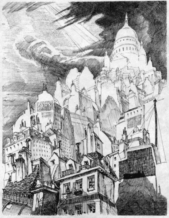 Framed Print : A sketch of the Sacre Couer, Montmartre c. 1927 Framed Print : A sketch of the Sacre Couer, Montmartre c. 1927