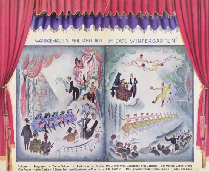 Framed Print : A sketch showing various acts that have appeared at the Wintergarten Theatre in Berlin Framed Print : A sketch showing various acts that have appeared at the Wintergarten Theatre in Berlin