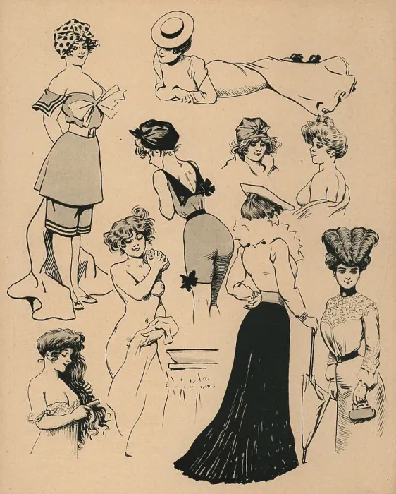 Framed Print : Sketch Studies Of Women Framed Print : Sketch Studies Of Women