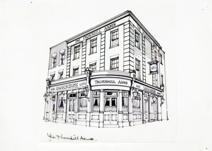 Framed Print : Sketch of Thornhill Arms, Kings Cross, London Framed Print : Sketch of Thornhill Arms, Kings Cross, London