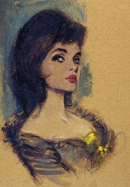 Sketch of a woman by David Wright, late 1950s