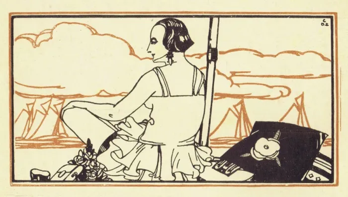 Framed Print : Sketch of a woman enjoying the beach at the Lido, Venice Framed Print : Sketch of a woman enjoying the beach at the Lido, Venice