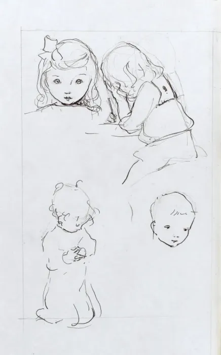 Framed Print : A Sketchbook - Mothers and Children Framed Print : A Sketchbook - Mothers and Children
