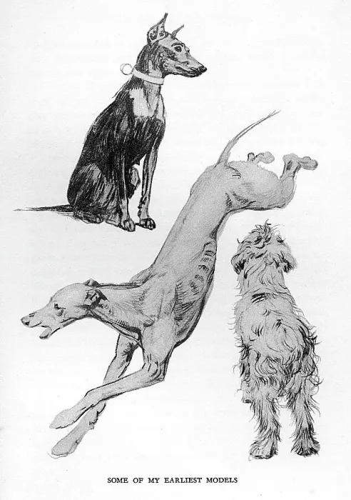 Framed Print : Sketches by Cecil Aldin, Time I Was Dead Framed Print : Sketches by Cecil Aldin, Time I Was Dead