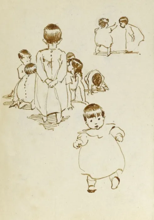 Framed Print : Sketches of children Framed Print : Sketches of children