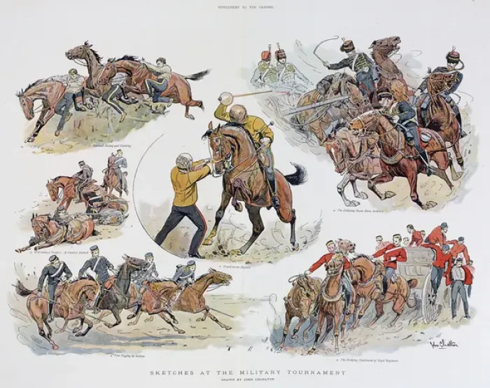Framed Print : Sketches at the Military Tournament Framed Print : Sketches at the Military Tournament
