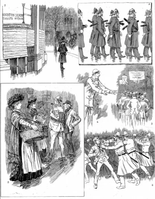 Framed Print : Sketches of the Socialist Meeting in Trafalgar Square, 1886 Framed Print : Sketches of the Socialist Meeting in Trafalgar Square, 1886