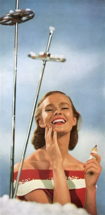 Framed Print : Ski beauty care, 1953 Framed Print : Ski beauty care, 1953