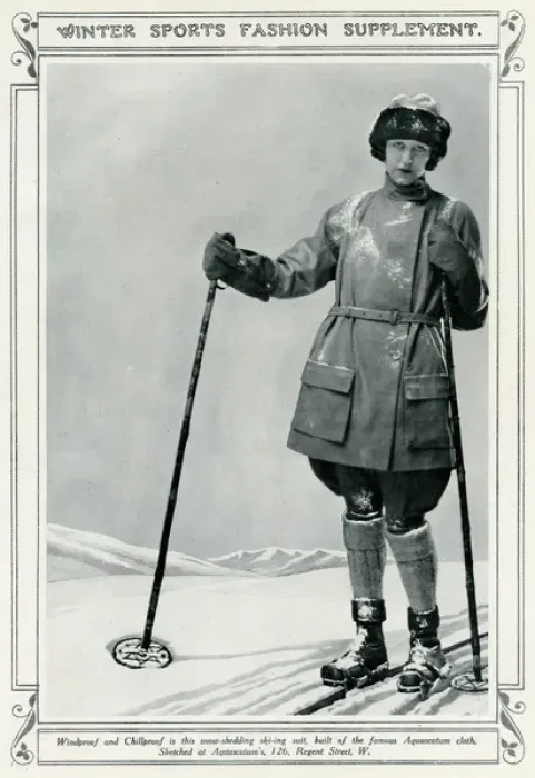 Framed Print : Ski-coat for Aquascutum 1923