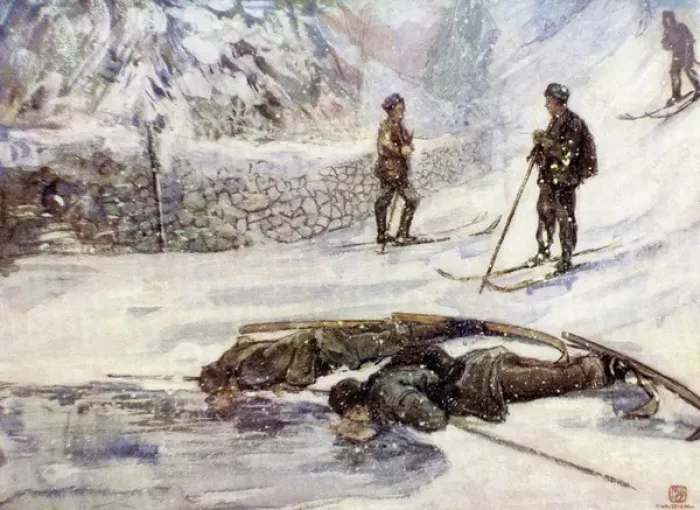 Framed Print : Skiers Drinking 1905 Framed Print : Skiers Drinking 1905