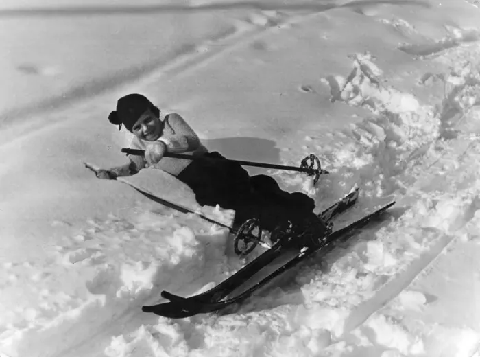 Framed Print : SKIING BOY 1930S Framed Print : SKIING BOY 1930S