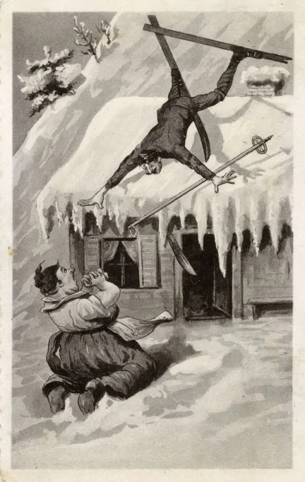 Framed Print : A Skiing mishap in Switzerland - a tumble down the slopes Framed Print : A Skiing mishap in Switzerland - a tumble down the slopes